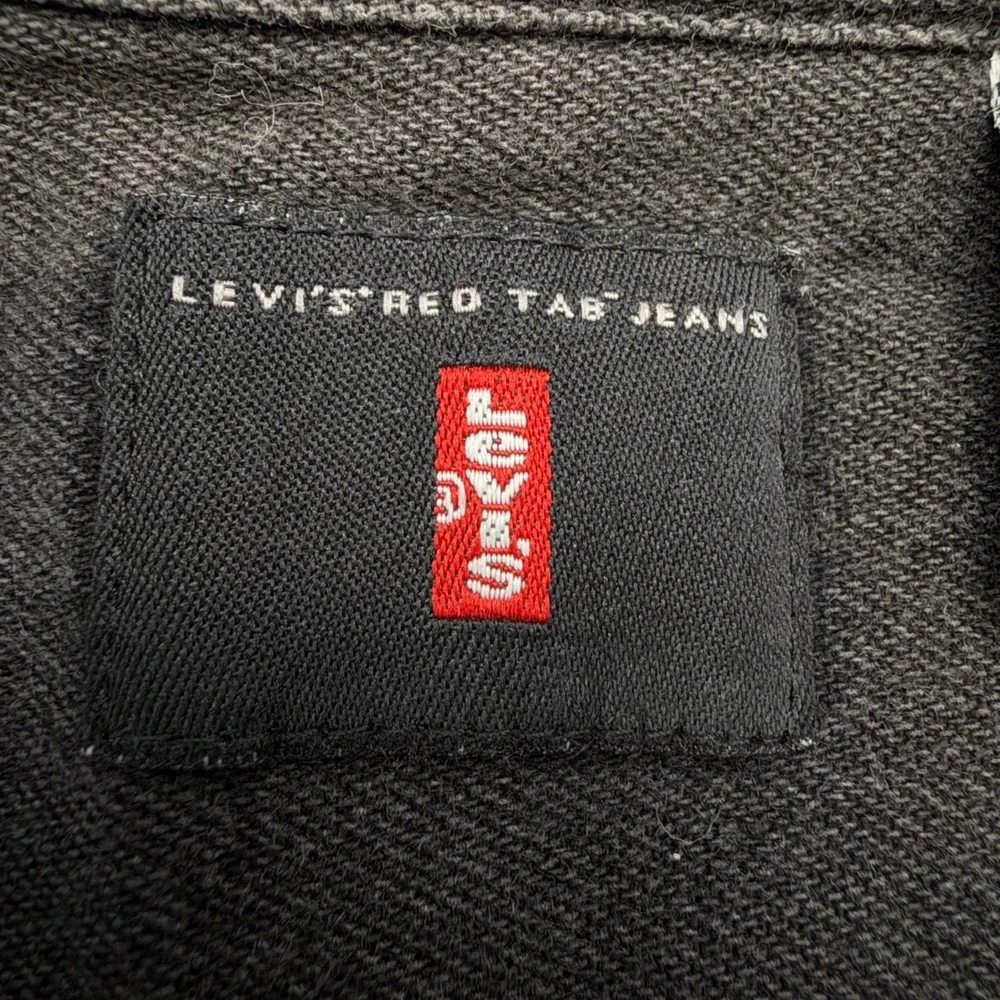 Vintage 90s Y2K Levi's Red Tab Denim Shirt Mens L Black Button Up Long Sleeve